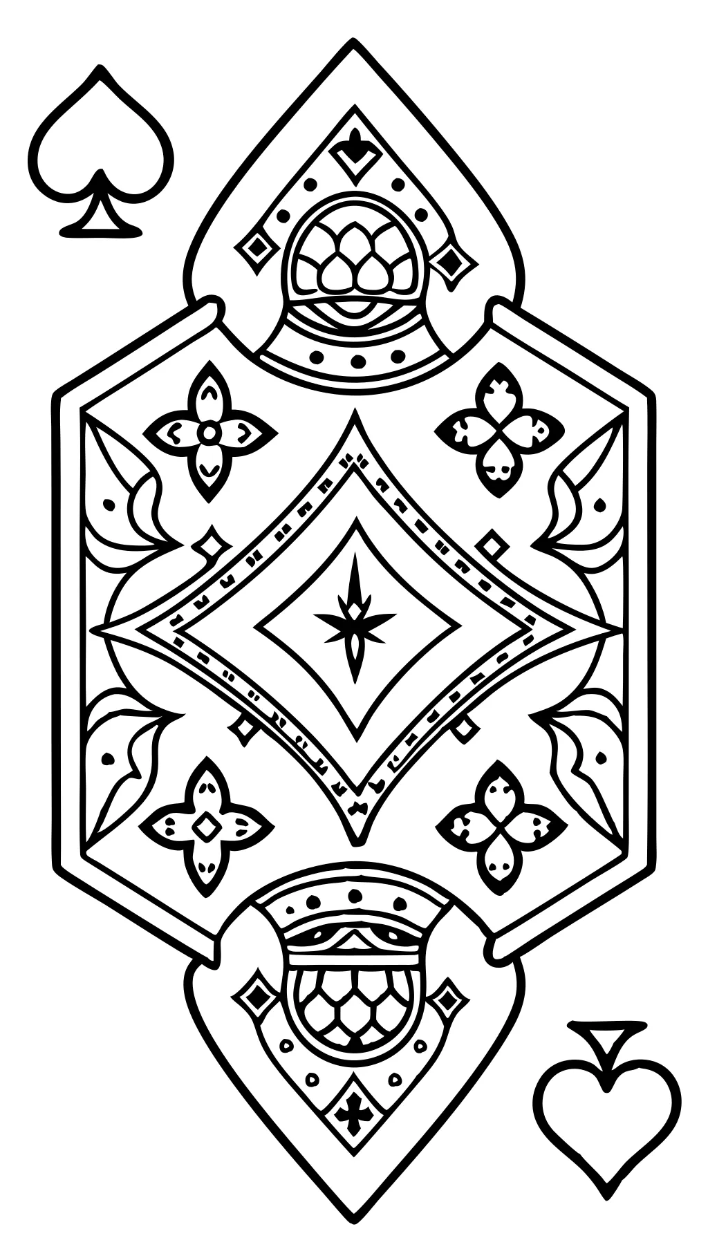 coloring pages of cards